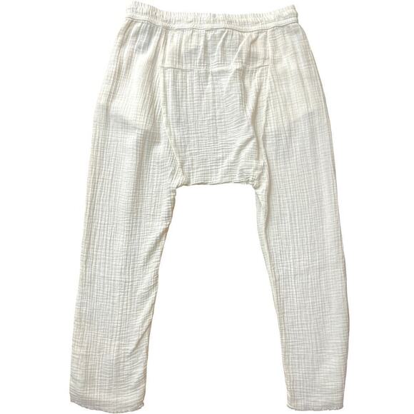 NSF Cotton Muslin Drop Crotch Straight Leg Shailey Pants White Womens XL NWT - Picture 3 of 11